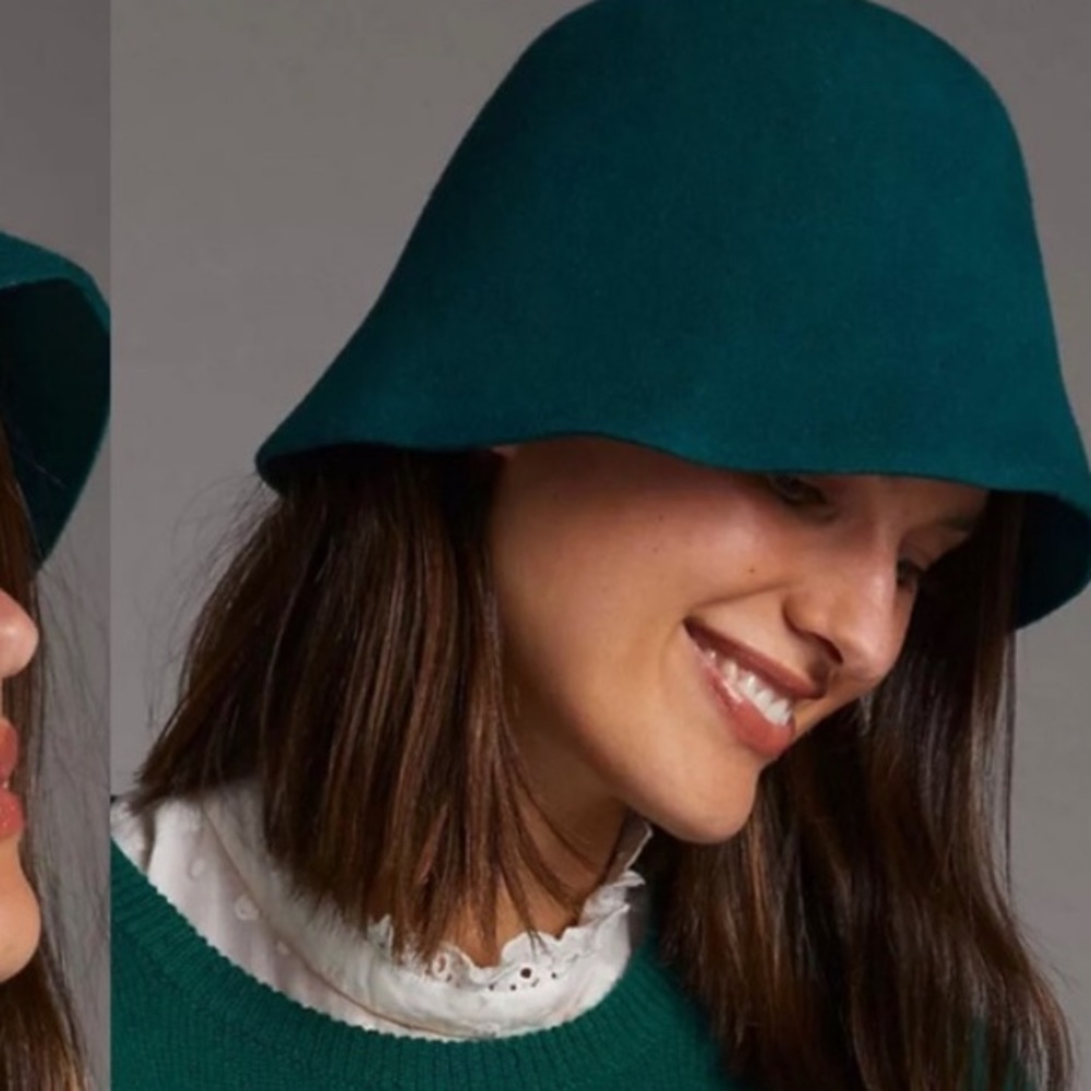 Anthropologie Mod Felt Bucket Hat
